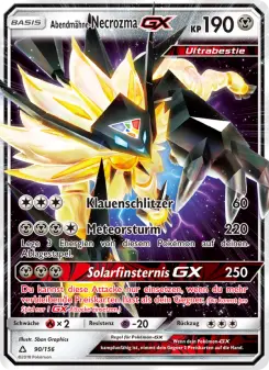 Pokémon-Karte Abendmähne-Necrozma GX 090/156