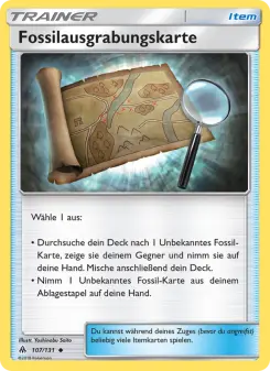 Pokémon-Karte Fossilausgrabungskarte 107/131