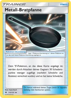 Pokémon-Karte Metall-Bratpfanne 112/131