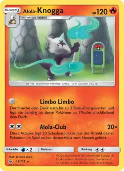 Pokémon-Karte Alola-Knogga 012/131
