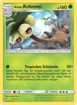 Pokémon-Karte Alola-Kokowei 002/131