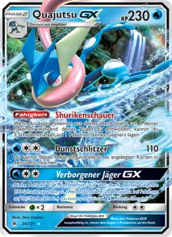 Pokémon-Karte Quajutsu GX 024/131