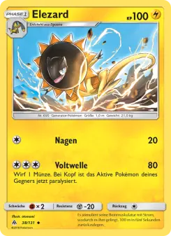 Pokémon-Karte Elezard 038/131
