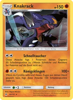 Pokémon-Karte Knakrack 062/131