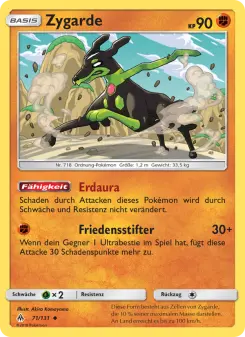 Pokémon-Karte Zygarde 071/131