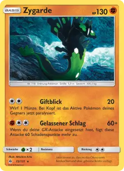 Pokémon-Karte Zygarde 072/131
