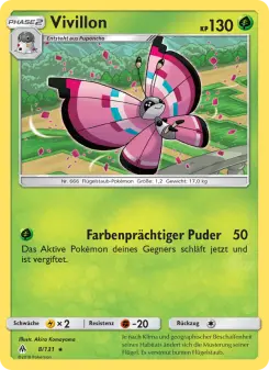 Pokémon-Karte Vivillon 008/131
