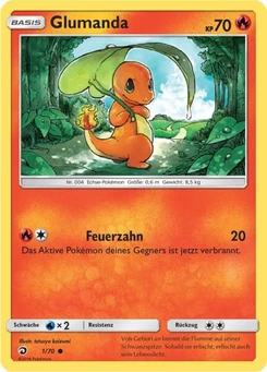 Pokémon-Karte Glumanda 001/070