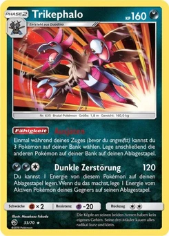 Pokémon-Karte Trikephalo 033/070
