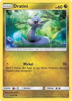 Pokémon-Karte Dratini 034/070