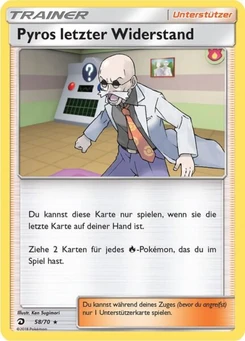 Pokémon-Karte Pyros letzter Widerstand 058/070