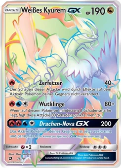 Pokémon-Karte Weißes Kyurem GX 074/070