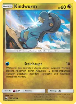 Pokémon-Karte Kindwurm 103/168