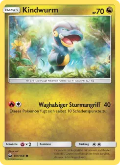 Pokémon-Karte Kindwurm 104/168