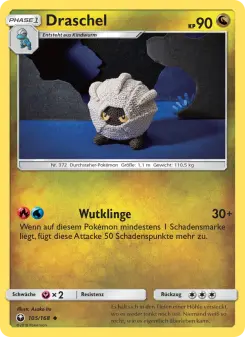 Pokémon-Karte Draschel 105/168