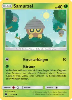 Pokémon-Karte Samurzel 011/168