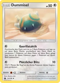 Pokémon-Karte Dummisel 110/168