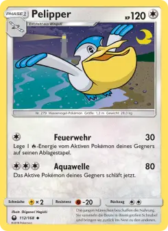 Pokémon-Karte Pelipper 112/168