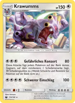 Pokémon-Karte Krawumms 119/168