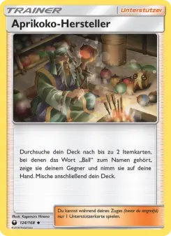 Pokémon-Karte Aprikoko-Hersteller 124/168