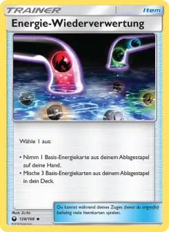 Pokémon-Karte Energie-Wiederverwertung 128/168