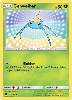Pokémon-Karte Gehweiher 015/168