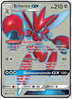 Pokémon-Karte Scherox GX 158/168