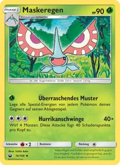 Pokémon-Karte Maskeregen 016/168
