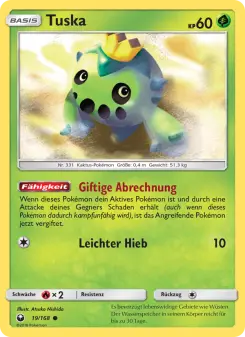 Pokémon-Karte Tuska 019/168