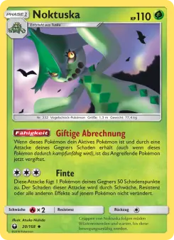 Pokémon-Karte Noktuska 020/168