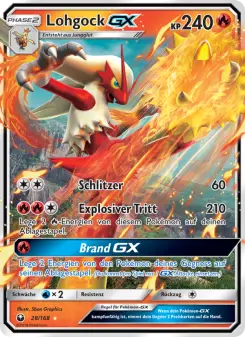 Pokémon-Karte Lohgock GX 028/168