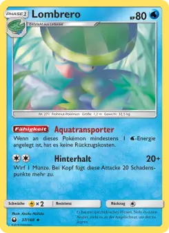 Pokémon-Karte Lombrero 037/168