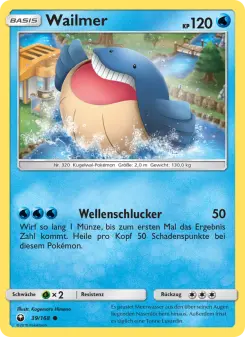 Pokémon-Karte Wailmer 039/168