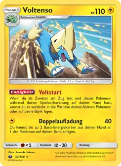 Pokémon-Karte Voltenso 052/168
