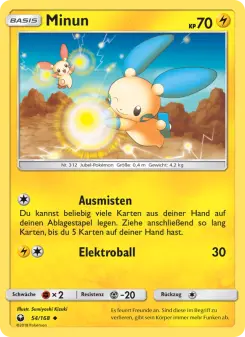 Pokémon-Karte Minun 054/168