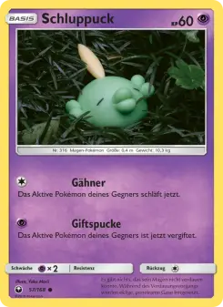 Pokémon-Karte Schluppuck 057/168