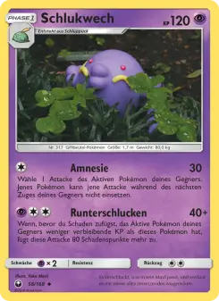 Pokémon-Karte Schlukwech 058/168
