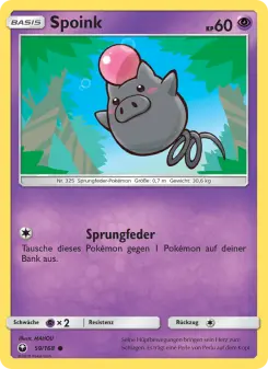 Pokémon-Karte Spoink 059/168