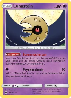 Pokémon-Karte Lunastein 061/168