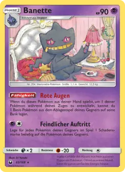 Pokémon-Karte Banette 065/168