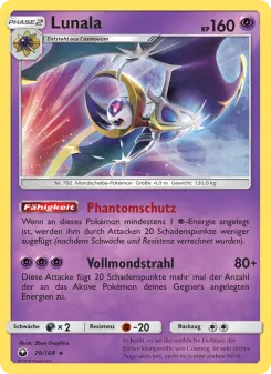 Pokémon-Karte Lunala 070/168