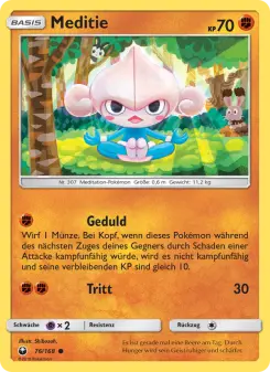 Pokémon-Karte Meditie 076/168