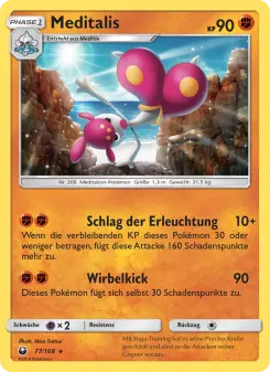 Pokémon-Karte Meditalis 077/168