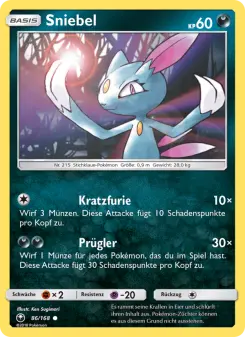 Pokémon-Karte Sniebel 086/168