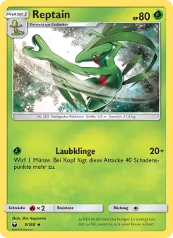 Pokémon-Karte Reptain 009/168