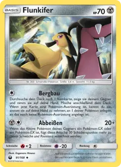 Pokémon-Karte Flunkifer 091/168