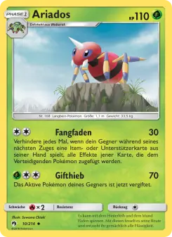 Pokémon-Karte Ariados 010/214