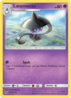 Pokémon-Karte Laternecto 102/214