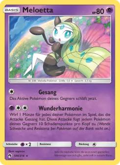 Pokémon-Karte Meloetta 104/214