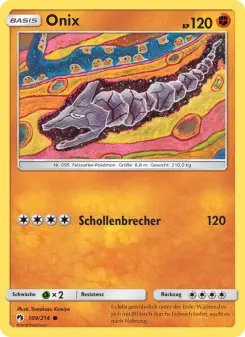 Pokémon-Karte Onix 109/214